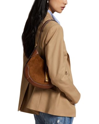 Polo ID Suede Leather Small Shoulder Bag