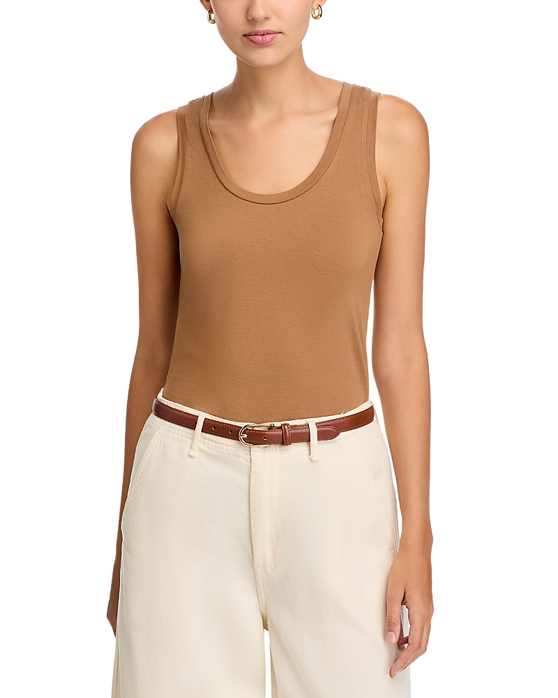 Majestic Scoop Neck Tank In Multi