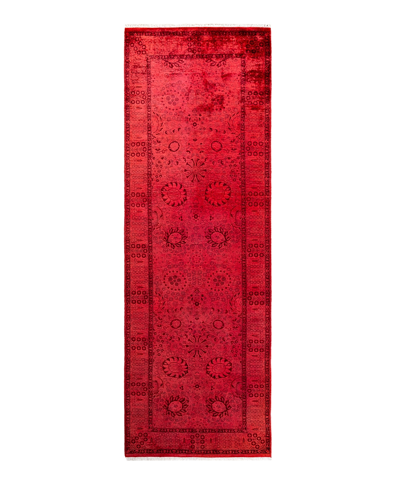 Bloomingdale's Fine Vibrance M1388 Runner Area Rug, 3'1x9'1 In Red