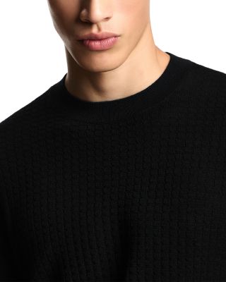 Wool Geometric Square Jacquard Sweater