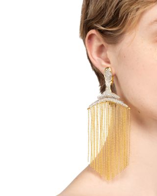Solanales Crystal & Fringe Statement Earrings