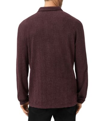 Jalen Jacquard Long Sleeve Polo Shirt