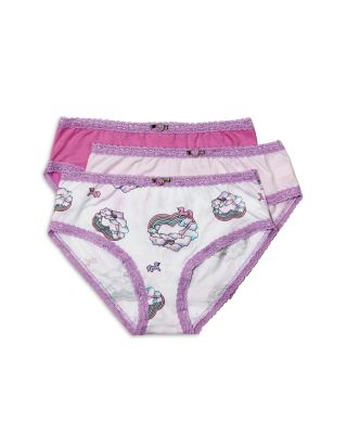 Girls' Stretch Lace Trim Underwear, 3 Pack - Big Kid