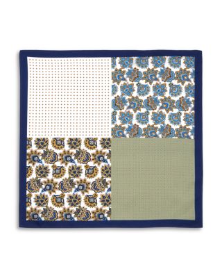 Floral & Dot Silk Pocket Square - Exclusive