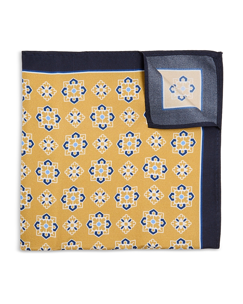 The Men's Store At Bloomingdale's Medallion Silk Pocket Square - Exclusive In Blue