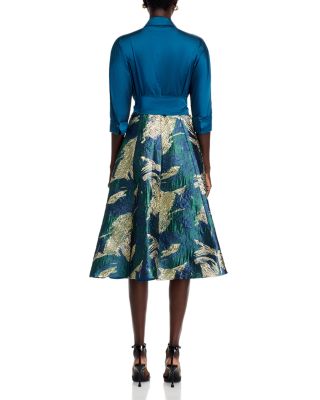 Taffeta Jacquard Shirt Dress