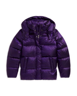 Girls' Metallic Down Hooded Jacket - Big Kid