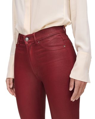 Bridget Boot High Rise Instasculpt™ Coated Crop Jeans in Cherry Coated