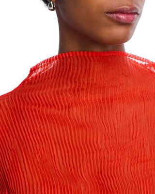 Issey Miyake Chiffon Twist Plissé Top | Bloomingdale's