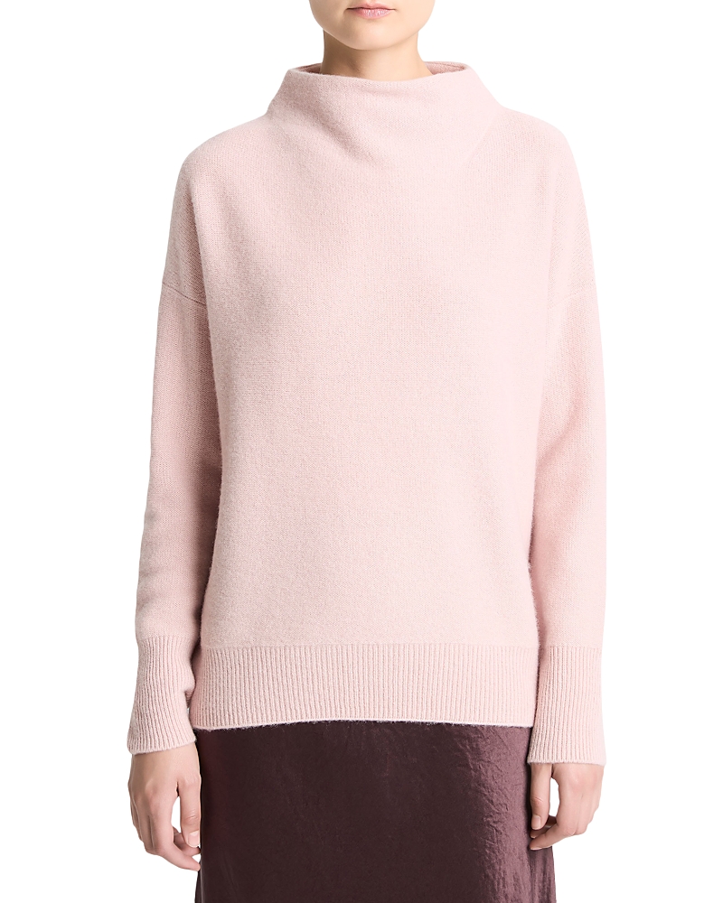 Vince Boiled Cashmere Turtleneck Pullover In Pink