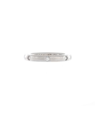 2.5mm Tendrement Etoiles Wedding Band Ring Platinum with 3 Diamonds