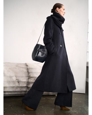 Leather Belted Bucket Bag