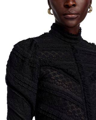 Mito Textured High Neck Top