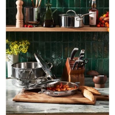 ProBond Luxe 7 Piece Polished Professional Clad Stainless Steel Cookware Set - Exclusive