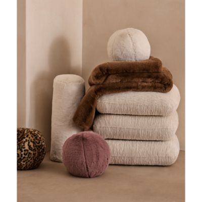Big Rabbit Faux Fur Decorative Pillows and Throw Blanket - Exclusive