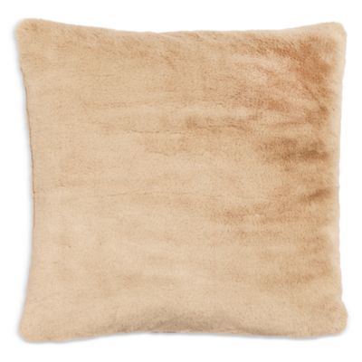 Rabbit Faux Fur Decorative Pillow, 20" x 20" - Exclusive