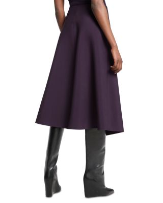 Wool Broad Draped Wrap Skirt
