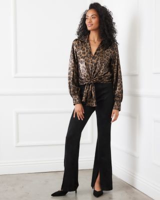 Long Sleeve Tie Front Top