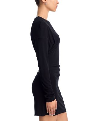 Crystal Cluster Draped Mini Dress