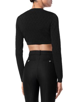 Textured V Jacquard Cardigan