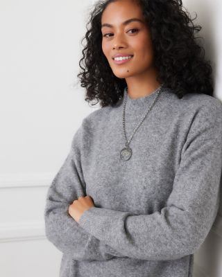 Mock Neck Sweater Dress