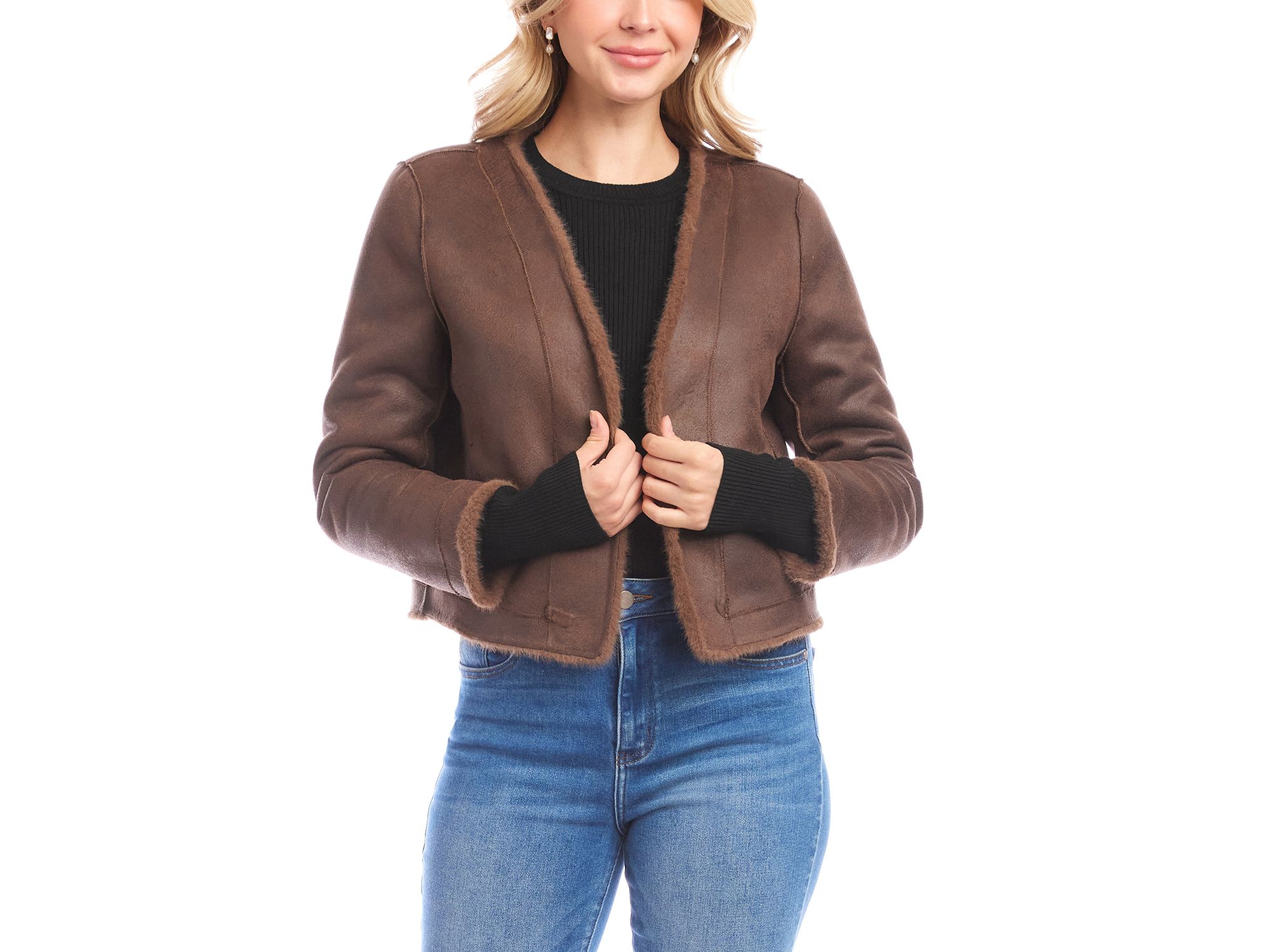 Reversible Faux Fur Jacket — Image 5