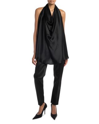 Silk Satin Halter Blouse