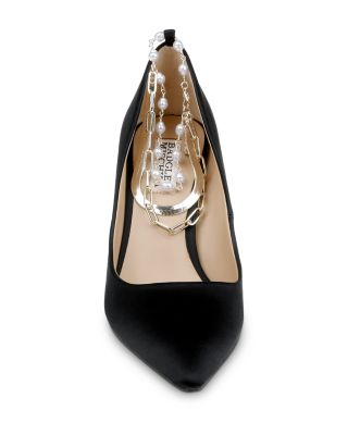 Women's Verna Black Satin Pumps