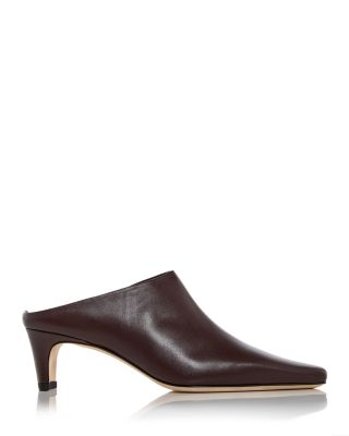 Women's Wally Leather Mid Heel Mules