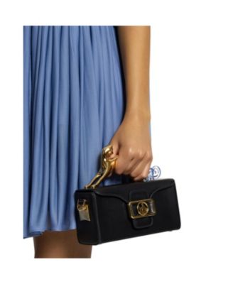 Pencil Cat Nano Leather Bag with a Bi-Material Cat