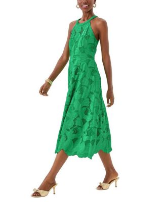 Denise Lace Halter Midi Dress