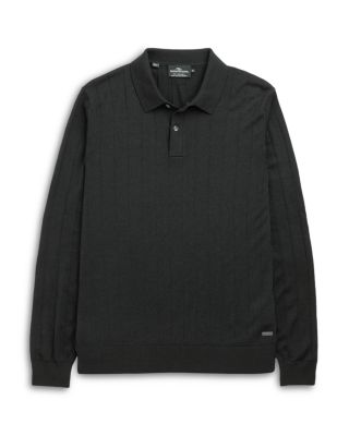 Murdoch Textured Wool Polo Sweater