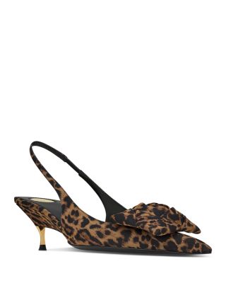Women's Dakota Slingback Pumps in Leopard Silk Muslin
