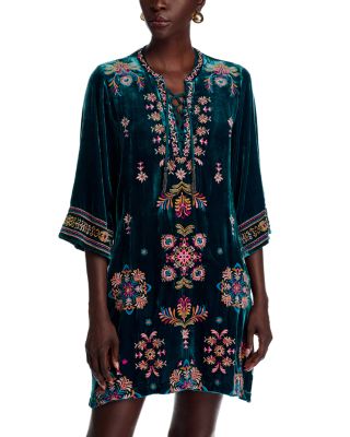 Velvet Tie Front Kim Dress