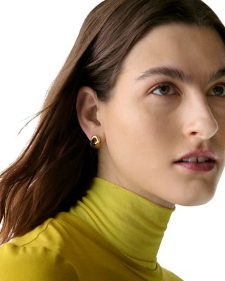 Interlock Tortoiseshell Look Stud Earrings