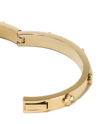 Spade Flower Hinge Bangle Bracelet