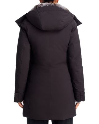 Faux Fur Trim Hooded Coat