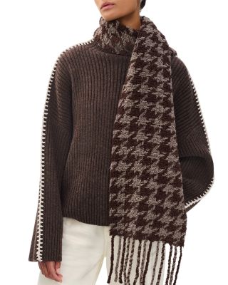 Nora Houndstooth Alpaca Blend Scarf