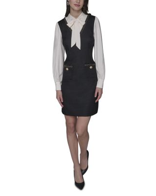 Tweed Layered Look Dress