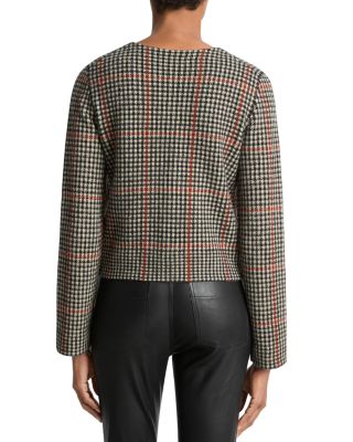 Wool &amp; Cashmere Crewneck Cardigan Sweater