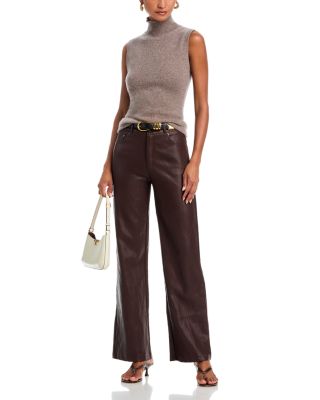 Faux Leather Flared Pants - Exclusive