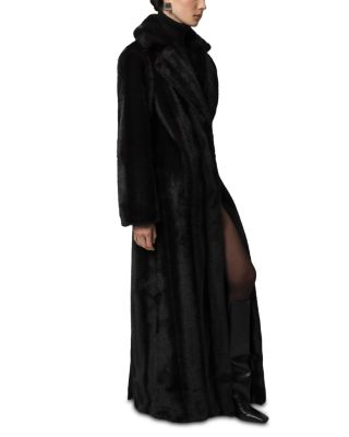 Gabrielle Faux Mink Maxi Coat