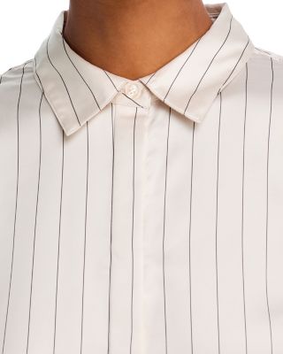 Satin Pinstripe Blouse