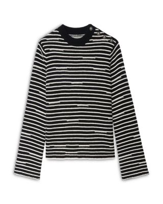 Spiky Wool & Cashmere Crewneck Sweater