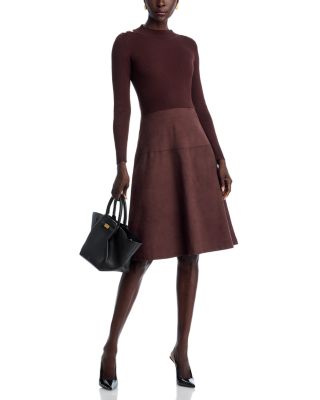 Mock Neck Long Sleeve Dress - Exclusive 