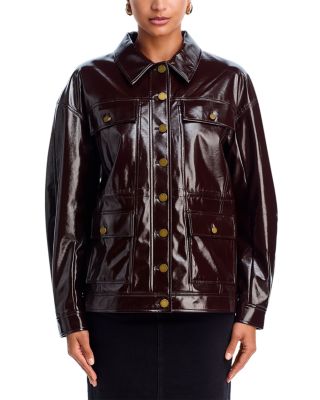 Amy Faux Patent Leather Jacket
