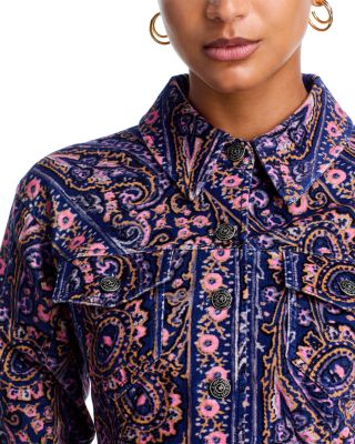 Paisley Velveteen Scrunched Jacket