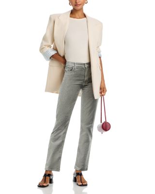 Le Sleek Straight Jeans in Oyster Velvet