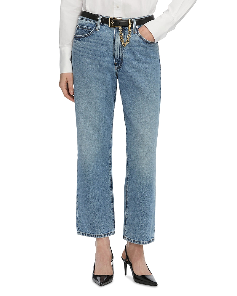 Frame The Hang Cropped Jeans In Seattle In Blue