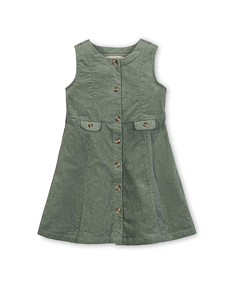 Hope & Henry Kids' Organic Corduroy Button Front Jumper In Green